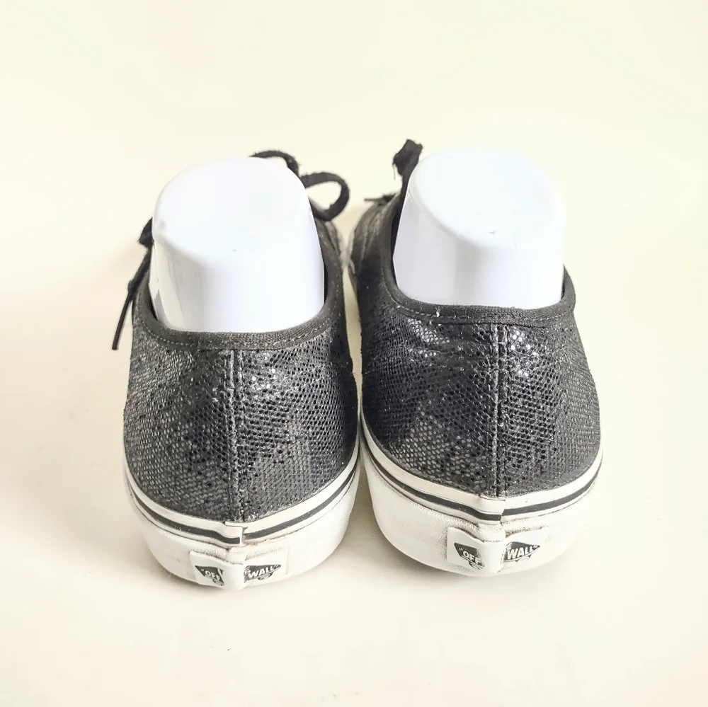 Vans Off The Wall‎ Mens Sz 10 / Women Size 11.5 Black Sequins Skate Shoes (TB4R)